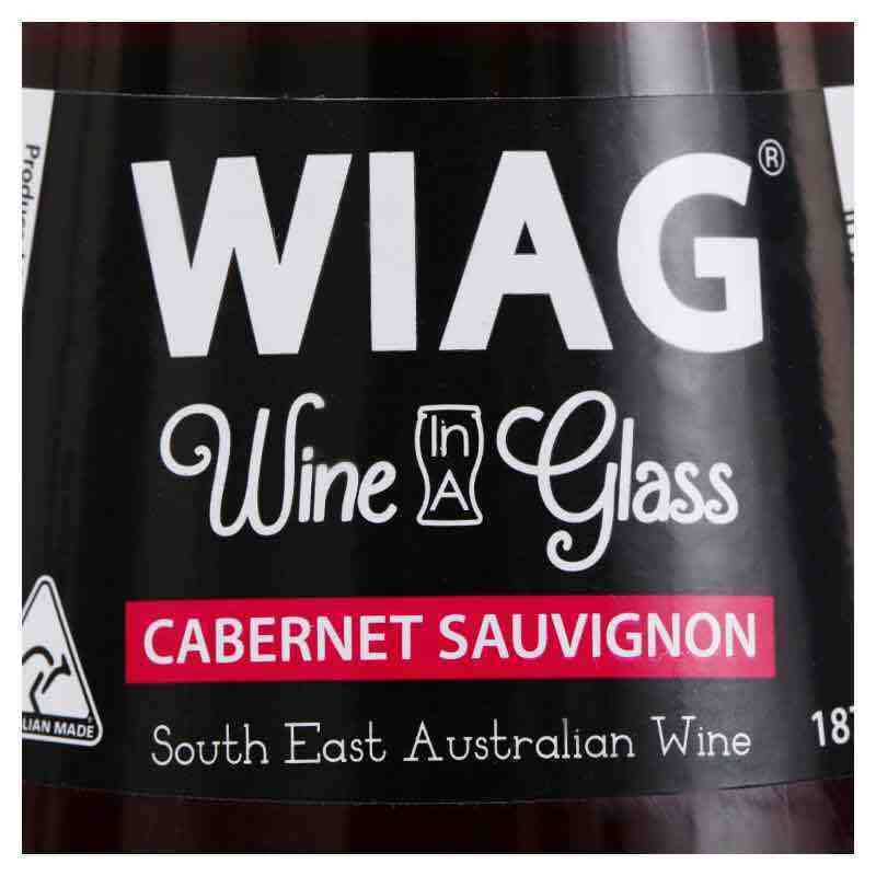 WIAG 澳洲原瓶进口 小瓶杯中酒WINE IN A GLASS赤霞珠干红葡萄酒187ML