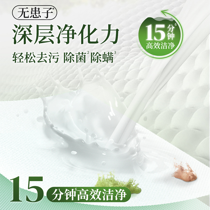 威露士植萃无患子洗衣液家用持久留香除菌除螨洁净洗护合一松木味1L-袋装-1高清大图