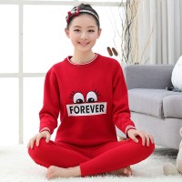 波迷娜(BOMINA)保暖内衣女套装可外穿少女高中学生打底衫秋衣全棉冬季