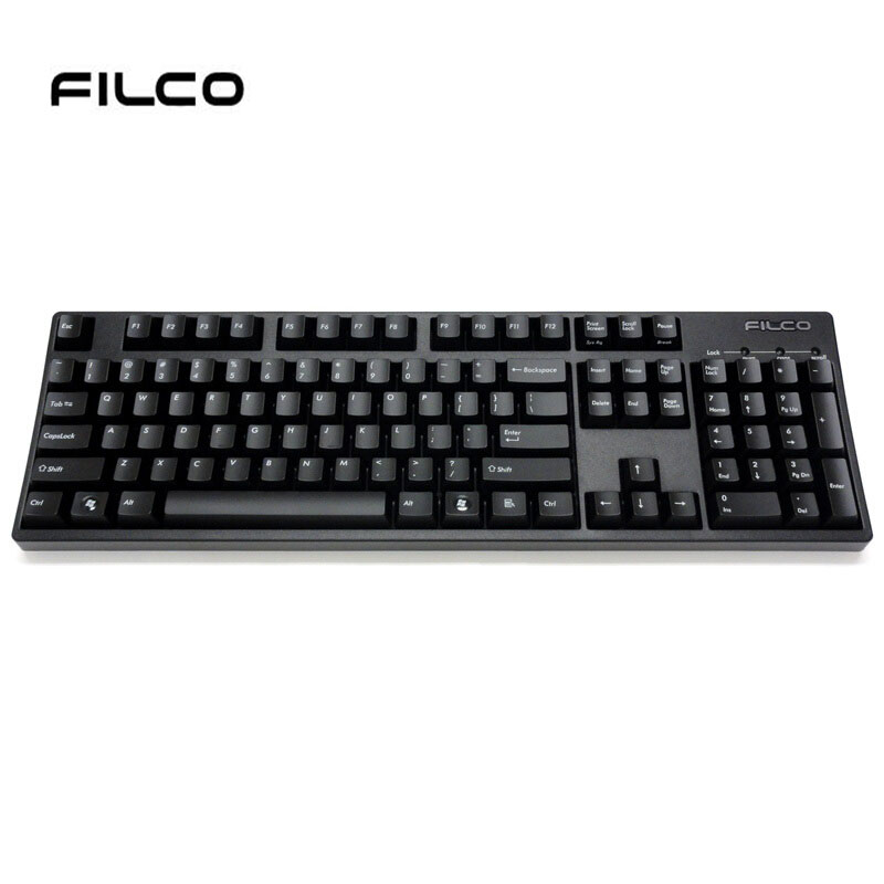 斐尔可(Filco) FKBN104MRL/EB2(104圣手二代) 有线机械键盘 黑色红轴