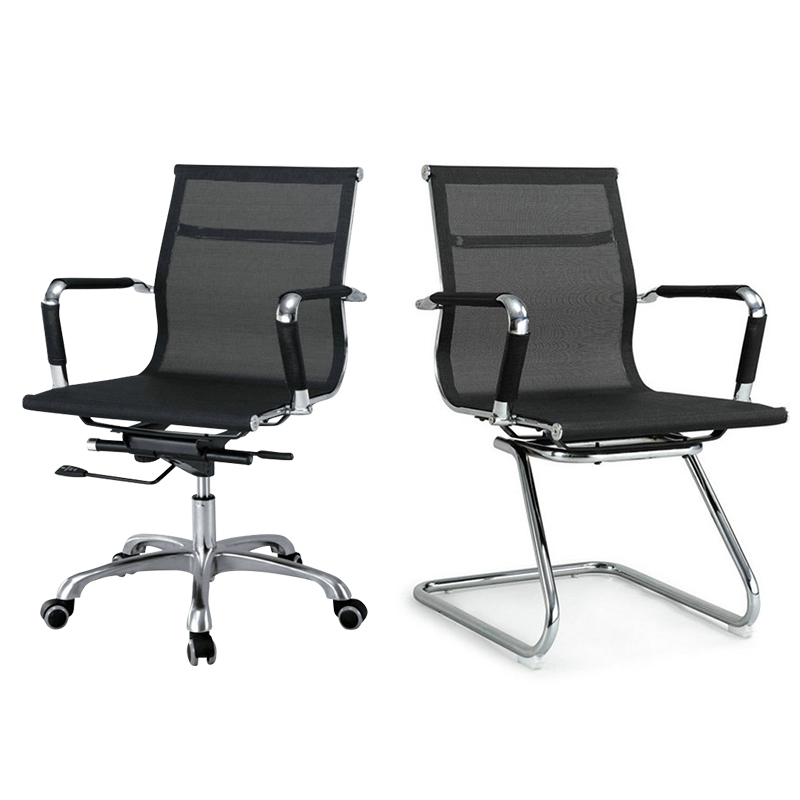 dxbg员工电脑椅简约职员办公椅办公室时尚弓形座椅可升降靠背透气网椅