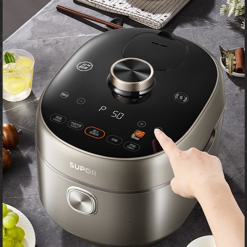 苏泊尔(SUPOR)电压力锅5L双钢球釜智能鲜呼吸高压锅多功能家用炖肉煲汤锅6分钟快手菜100秒开盖SY-50FH79Q高清大图