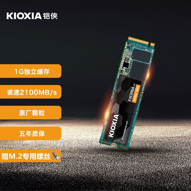 铠侠(Kioxia)2000GB SSD固态硬盘 NVMe M.2接口 EXCERIA G2 RC20系列