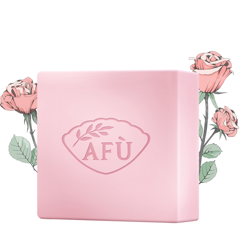 AFU 阿芙 玫瑰精油皂100g 深层清洁 提亮肤色洁面皂