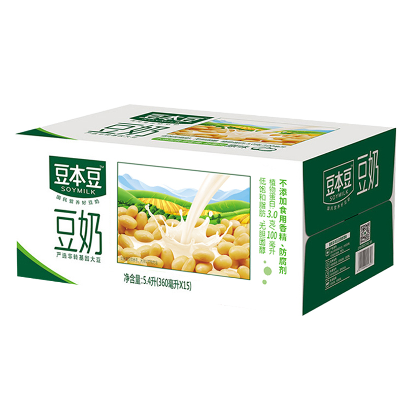 豆本豆 原味豆奶 360ml*15包 礼盒装 5400ML(新老包装随机发货)