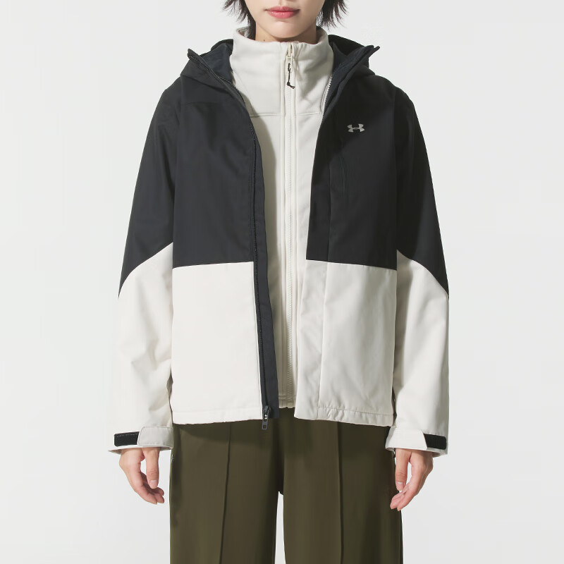 安德玛(Under Armour)女装外套新款运动服户外保暖三合一夹克锻炼连帽休闲服6001005-001 ZP高清大图