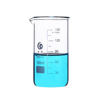垒固 实验高硼硅加厚玻璃 高型烧杯化学实验器材 LG高型烧杯600ml(2个）