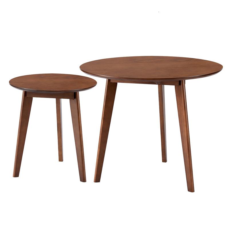 森美人北欧实几小户型边几圆形餐桌家用茶桌客厅多功能简易角几高清大图