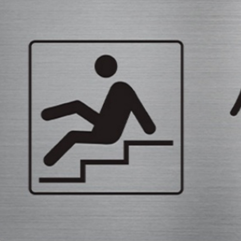 豫龙都小心地滑标识牌20*8cm个高清大图