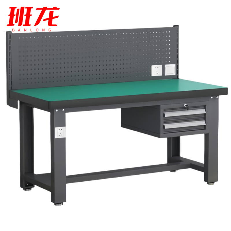 班龙钳工台180*75*80cm+挂板张高清大图