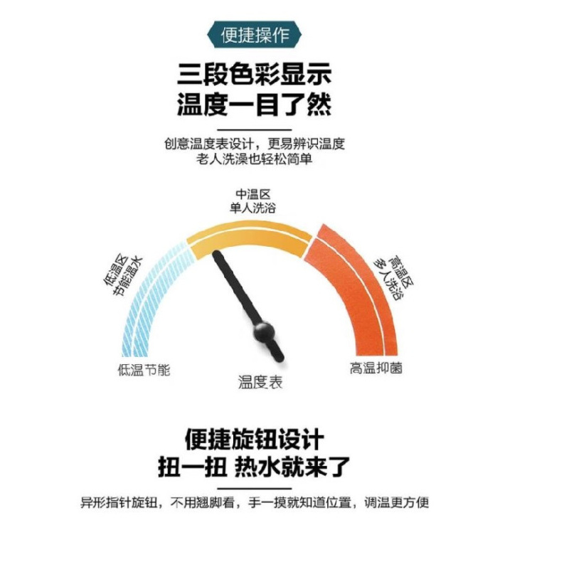 海尔(Haier)电热水器60升 2200W速热 健康抑菌洗 二级能效 金刚三层胆 便捷操作旋钮调节家用储水式电热水器