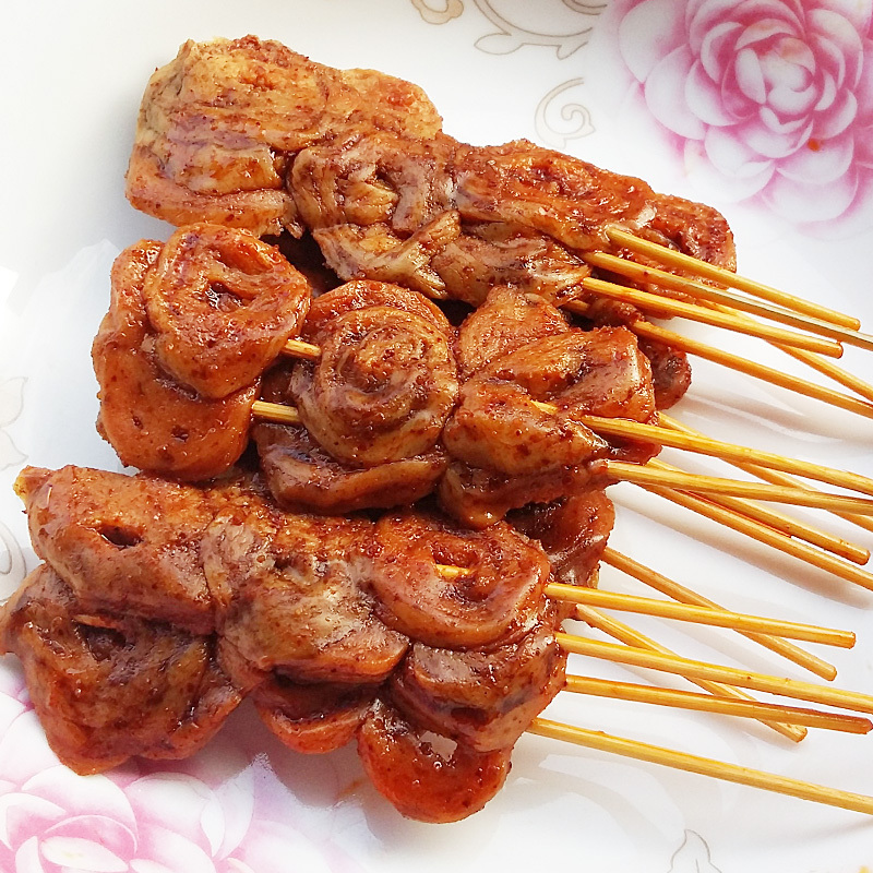 龙祥麻辣小面筋经典爆辣素肠串辣条即食零食90g串装90g5袋