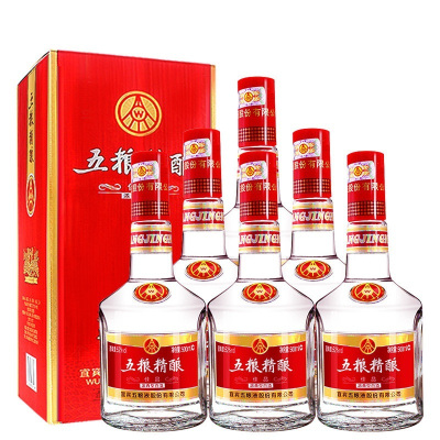五粮液出品 五粮精酿 佳品 52度 浓香型白酒 500ml*6 整箱装