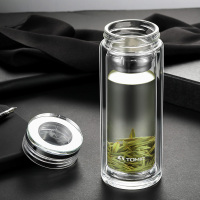 特美刻玻璃杯 双层玻璃水杯子泡茶杯 350ML 透明TGL1200