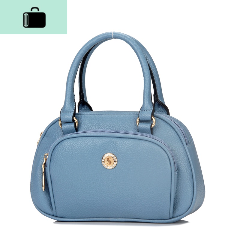 婆婆女士拎包中老年小手提包妈妈款小手拎包零钱包买菜包逛街小包NEW LAKE 浅蓝色