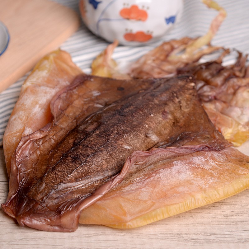 绿帝大墨鱼干体型完整肉厚坚实肉质清晰味道鲜美鲜嫩有嚼劲400g高清大图