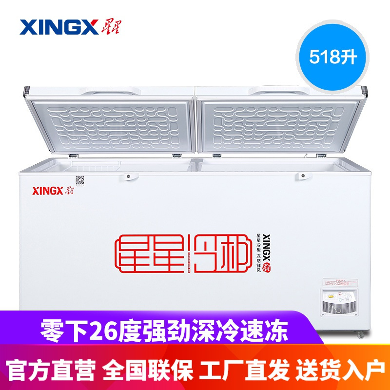 星星(XINGX) BD/BC-528GE 518升冰柜 厨房商用保鲜设备 大容量 冷藏冷冻两用转换柜 超大冷柜