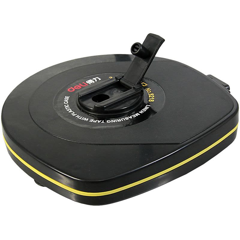 得力(deli) 8218黑色 30m耐用皮卷尺操场盘式皮卷尺软尺测量尺子图片