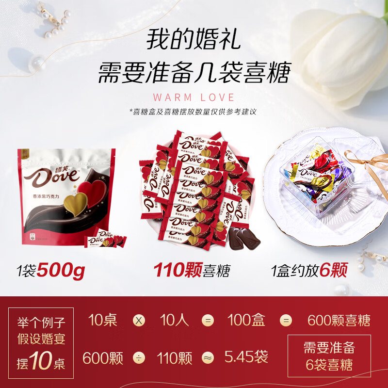 德芙 香浓黑巧克力 4.5g婚庆喜糖500g 休闲零食糖果生日礼物 送礼高清大图