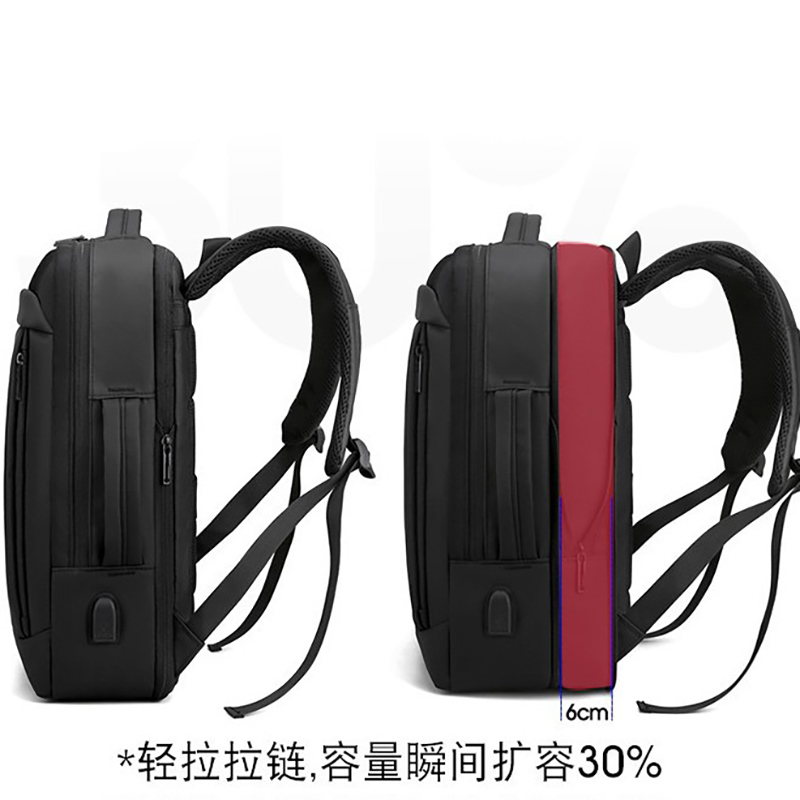 心梦同行通勤双肩包 可拓展商务旅行背包多功能笔记本电脑包大容量男女通用包 2162/个高清大图