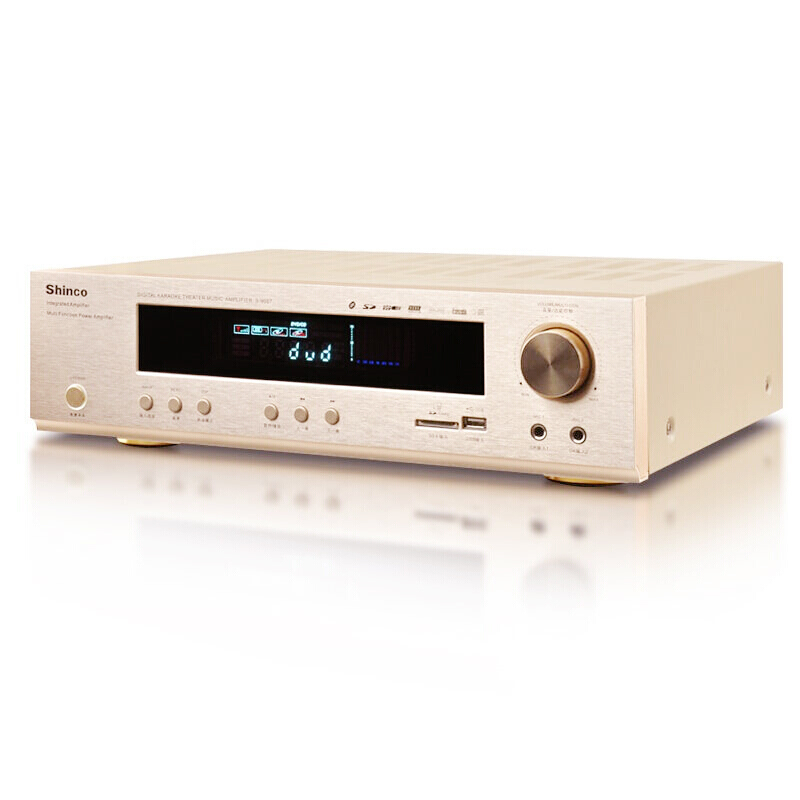 新科(Shinco)S-9007 家庭影院 功放机 300W独立5.1蓝牙家用电视音响功放器 金色