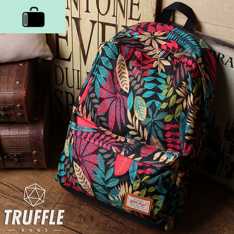 2020双肩包潮流时尚帆布男女初中高中学生书包休闲电脑背包旅行包NEWLAKE高清大图