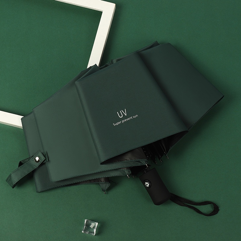 全自动钢骨玻纤 黑胶布 橡胶漆手柄 YF-Z2021001 晴雨两用伞