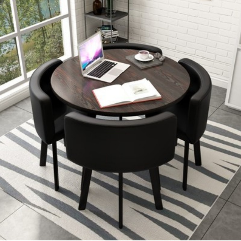 荺炬接待桌一桌4椅80cm套高清大图