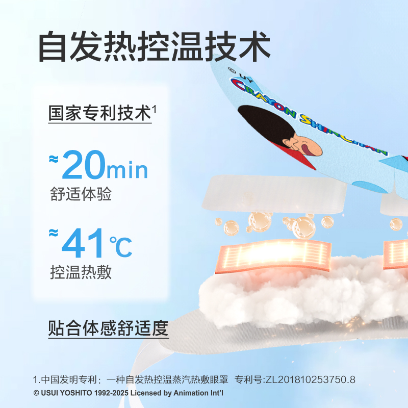珍视明(ZSM) 蜡笔小新蒸汽眼罩(瓜香茶愈)10袋/盒高清大图