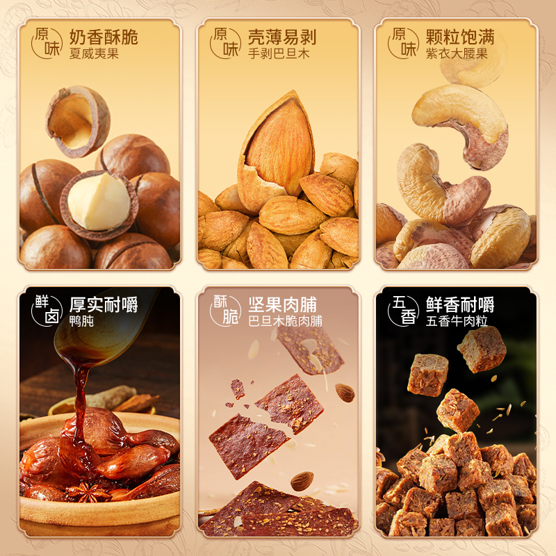 来伊份肉果大满贯年货礼盒坚果肉肉1165g过年送礼公司福利高清大图