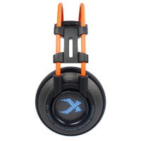 西伯利亚 K9 电竞游戏耳机头戴式usb7.1声道重低音七彩发光电脑耳麦绝地求生吃鸡 黑色