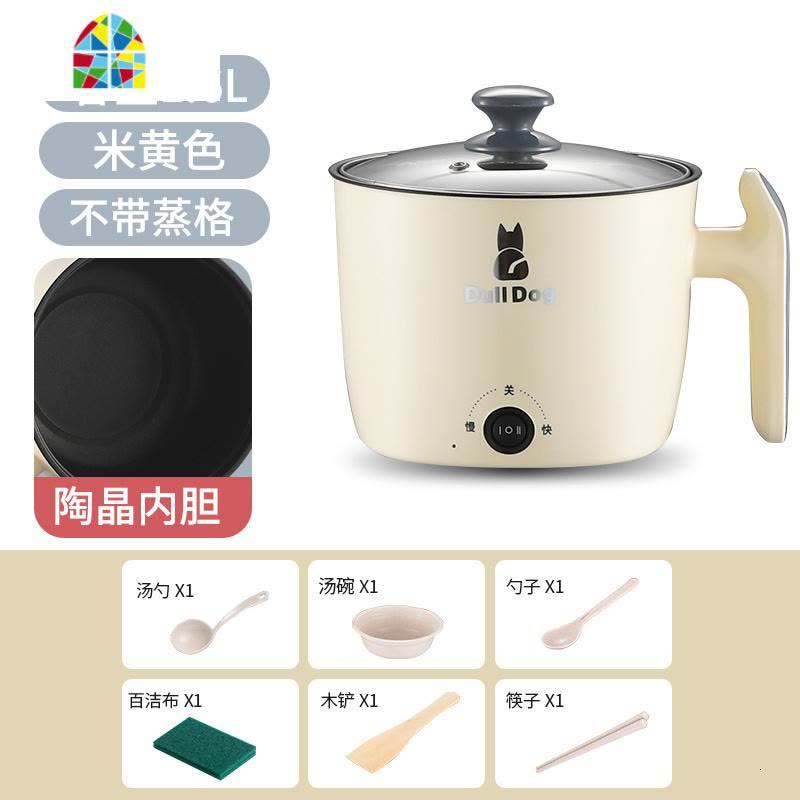 奶锅不粘锅宝宝辅食锅多功能家用煎煮一体热牛奶泡面煮面小锅插电 FENGHOU 米白色[不粘旦]收藏礼品图片
