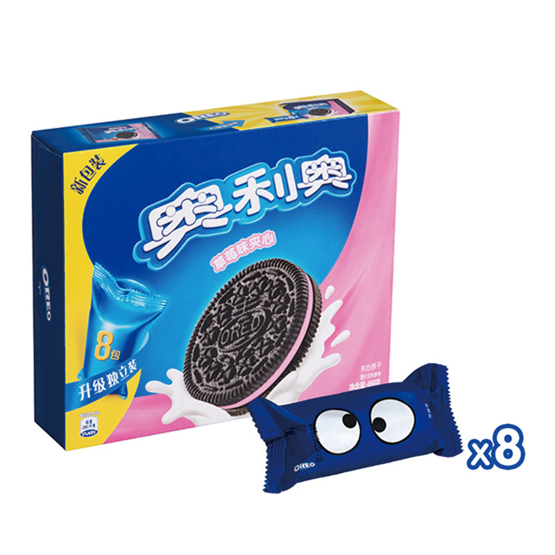 奥利奥夹心草莓味家庭装466g