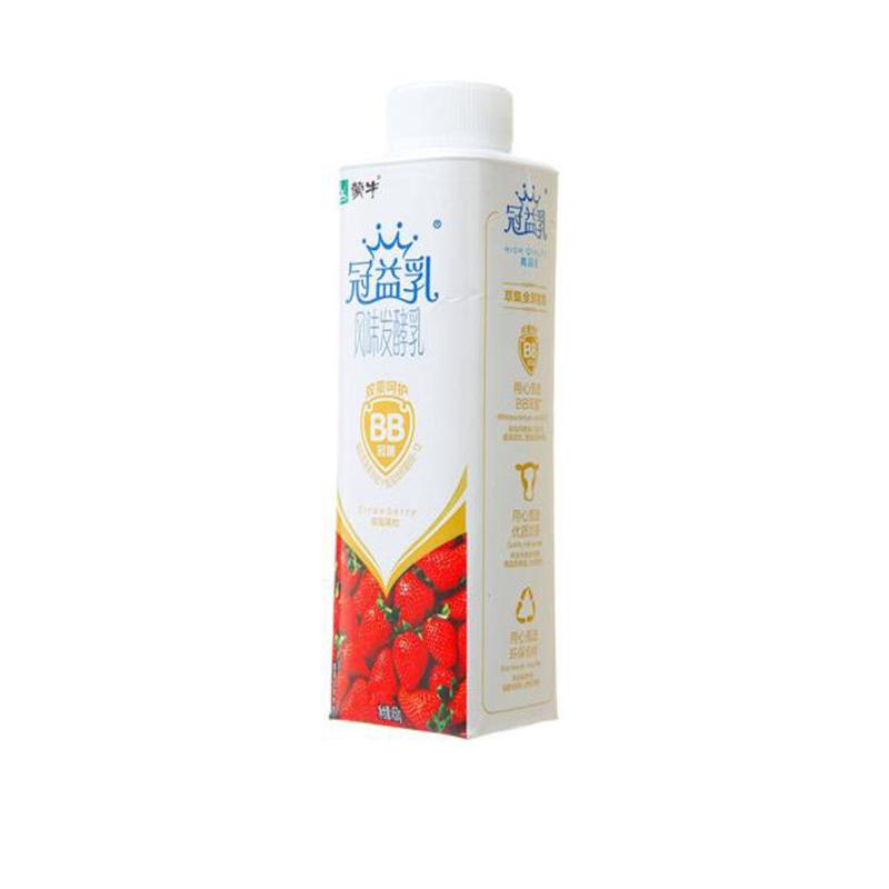 伊利低温畅轻风味发酵乳草莓燕麦450g