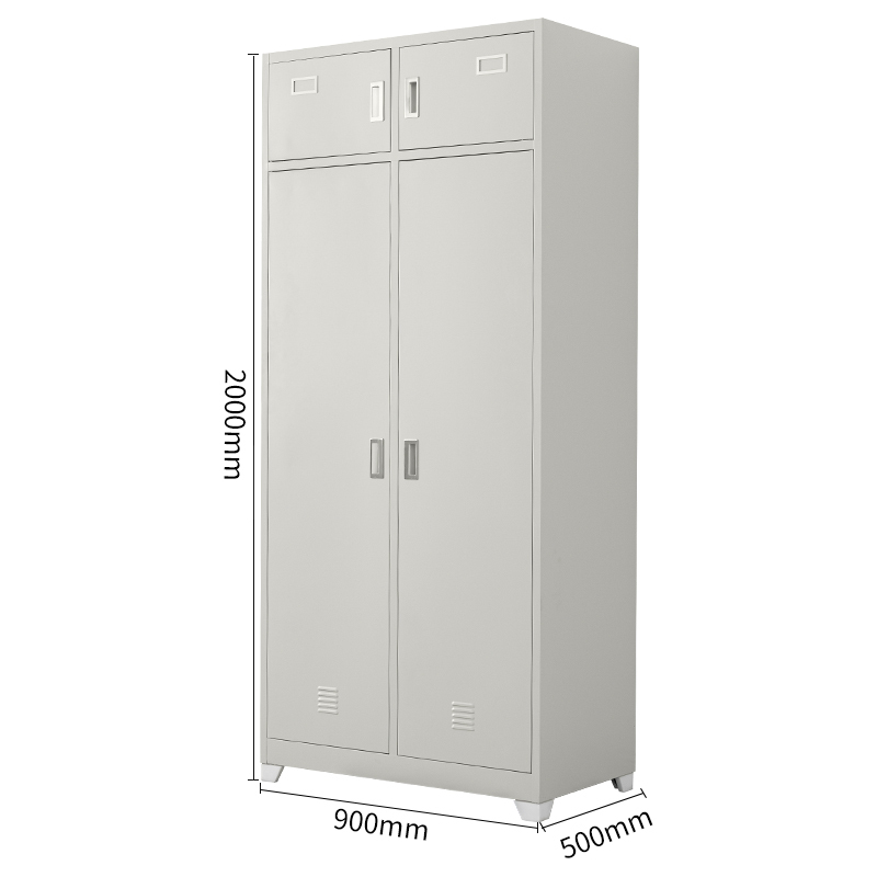振奥 制式营具加厚铁皮更衣柜双门物品内务柜（高2000*宽900*深500mm）