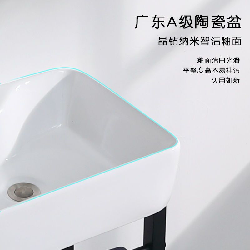 苏宁放心购卫生间洗手盆柜组合洗脸盆家用北欧小户型陶瓷卫浴洗漱台浴室挂墙A-STYLE