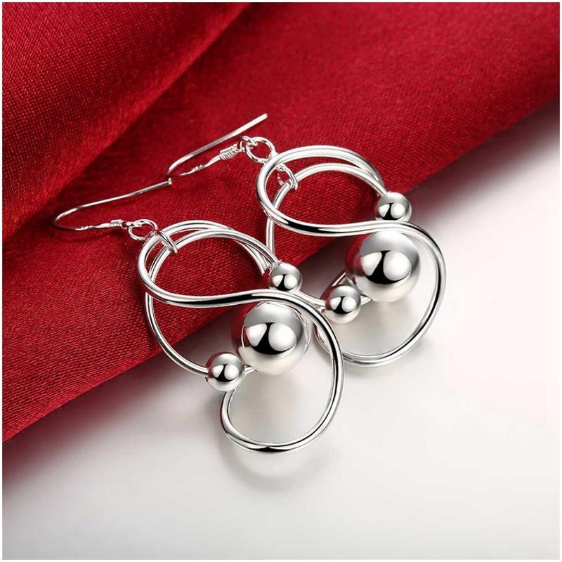 E071 Women silver plated earring 镀纯银耳环时尚创意耳环耳饰送女朋友七夕情人节礼物