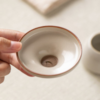 金镶玉 仿宋汝窑茶具套装 家用整套陶瓷西施壶泡茶功夫茶具送礼礼盒装 秋露米黄汝窑茶具套装 10头