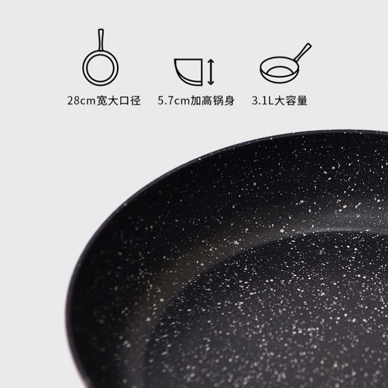 爱仕达晶石麦饭石煎锅 28cm JL28S5J高清大图