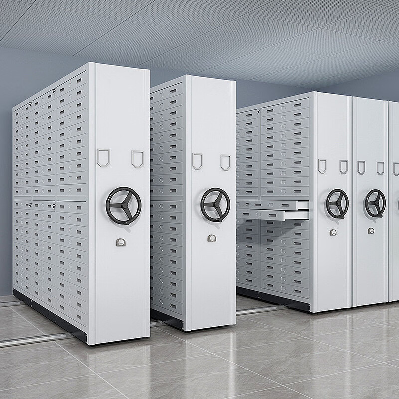 戴劲底图密集架手摇移动工程图纸柜带轮子抽屉柜设计图存放柜1号每组单价高清大图