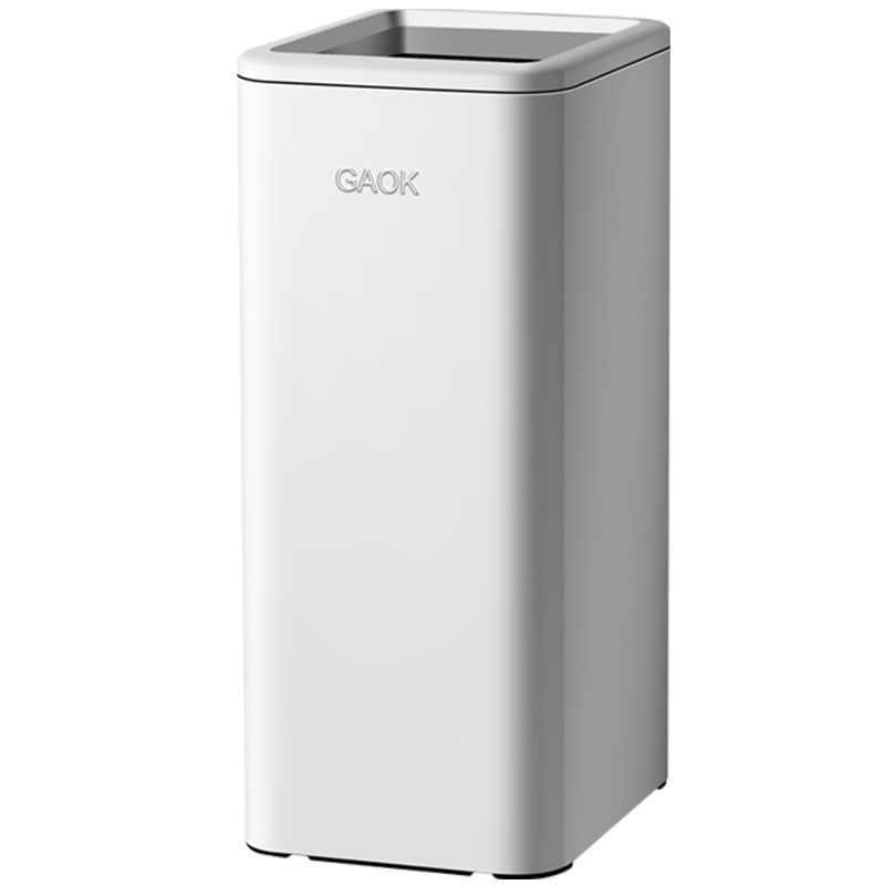 德国GAOK 不锈钢无盖垃圾桶大容量厨房方形厕所卫生间轻奢垃圾筒高清大图