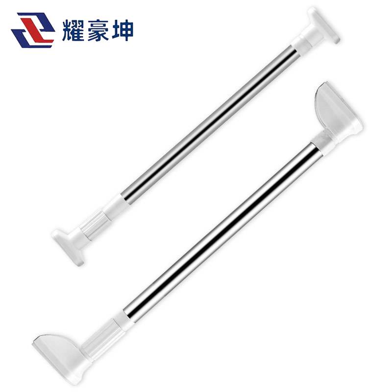 不锈钢伸缩杆 免打孔晾衣杆 多种长度可选高清大图