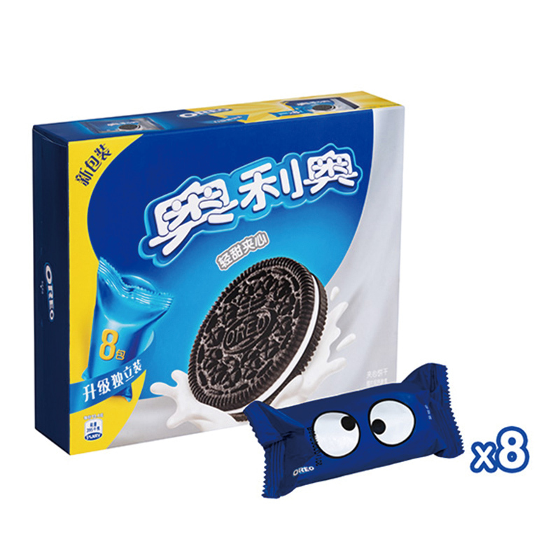 亿滋奥利奥夹心轻甜味家庭装466g夹心饼干小包装儿童休闲零食盒装
