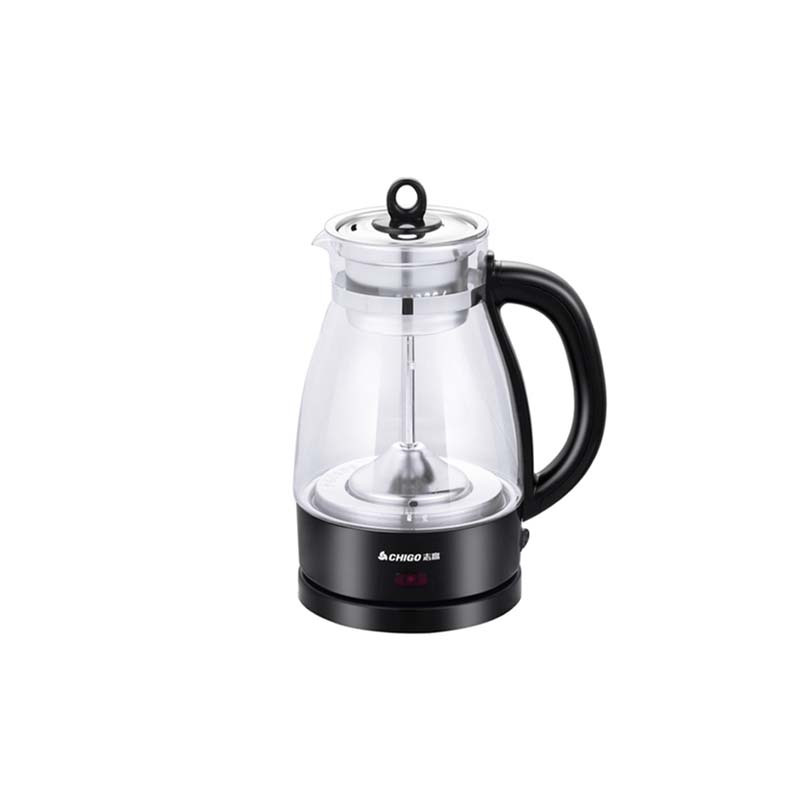 志高 ZY-106F 1.0L茶壶煮茶器 高硼硅玻璃电煮茶壶 黑色 单个装