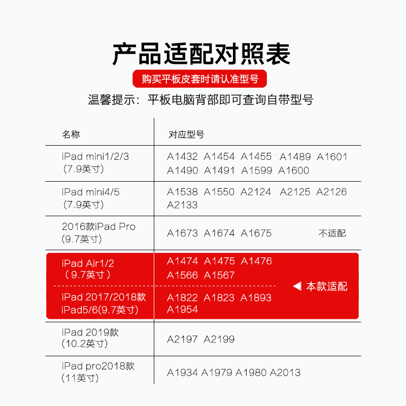 ESCASE iPad2018新款保护套9.7英寸带笔槽2017/18/air2/air平板电脑壳刺绣全包支架防摔红蜘蛛