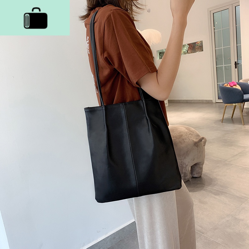 大容量包包女包新款2020网红潮简u软皮手提单肩大包百搭水桶包NEWLAKE_471高清大图