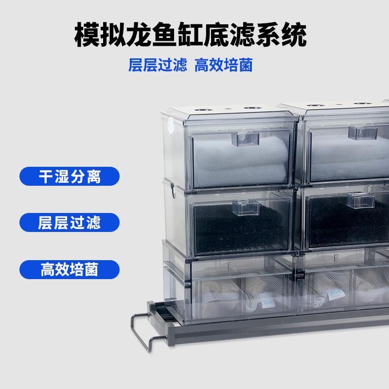 鱼缸过滤器上置滴流盒过滤盒子抽屉式顶部滴滤盒自制滤上滤设备高清大图