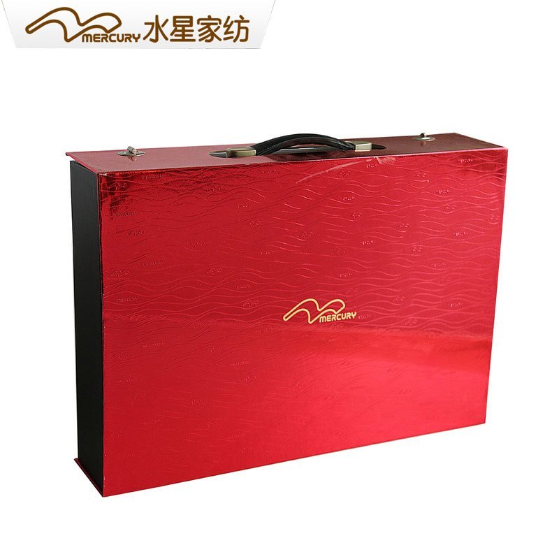水星(MERCURY) 家纺 床品套件大提花婚庆四件套 并蒂良缘 红色1.8床其他 220*240cm
