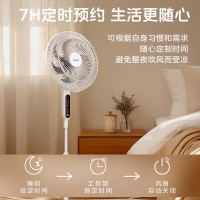 美的(Midea)电风扇家用风扇落地扇立式轻音节能电扇柔风降温宿舍循环大风量自然风[7叶落地遥控]SAC35BR