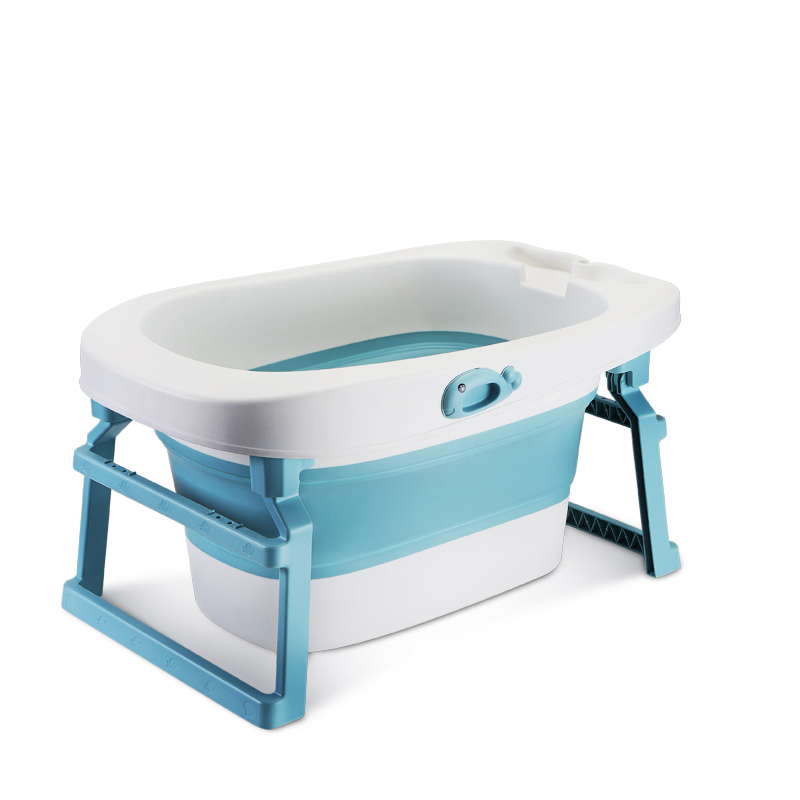 开优米kiuimi婴儿折叠浴盆宝宝洗澡盆小孩儿童大号可坐躺通用新生儿